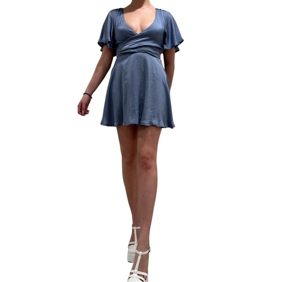 Event Dress in Steel Blue - Picture 4 of 5